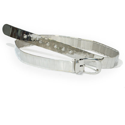 Glossy all-metal belt