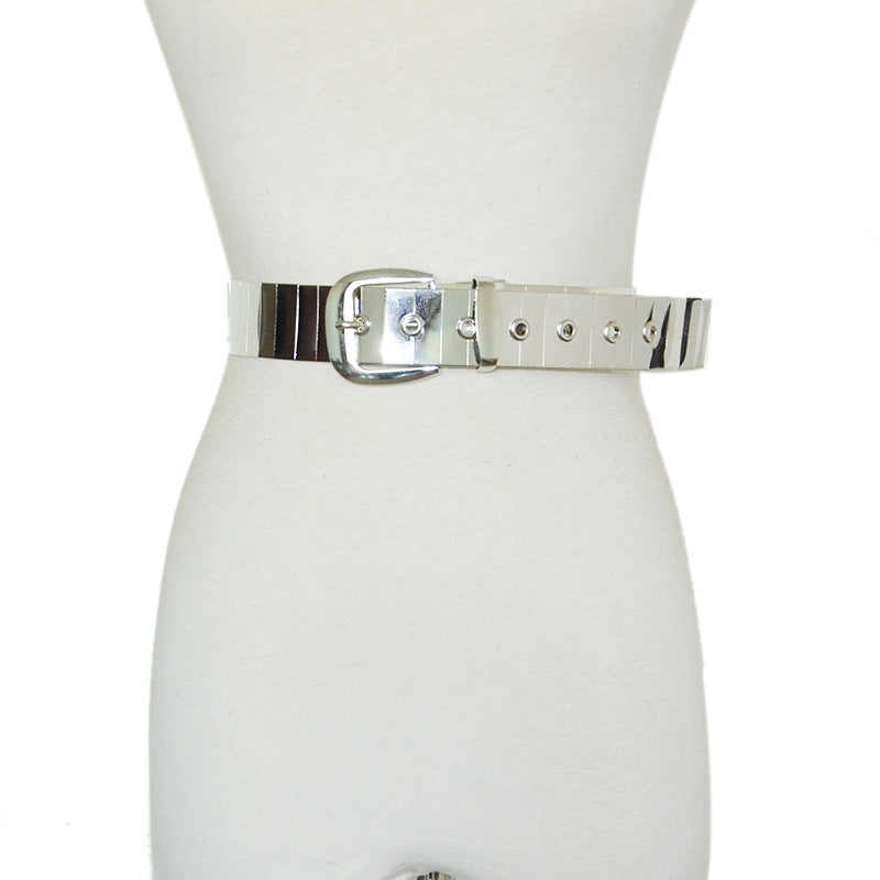 Glossy all-metal belt