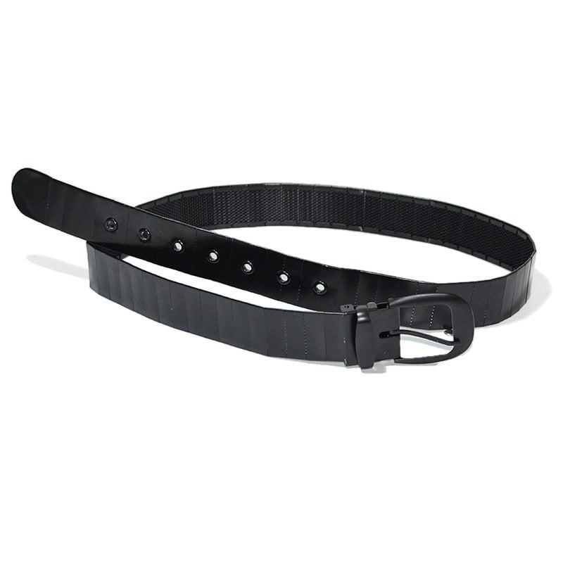 Glossy all-metal belt