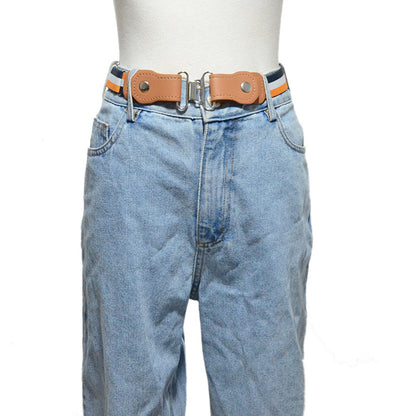 Elastic elastic band slim waist seal with jeans