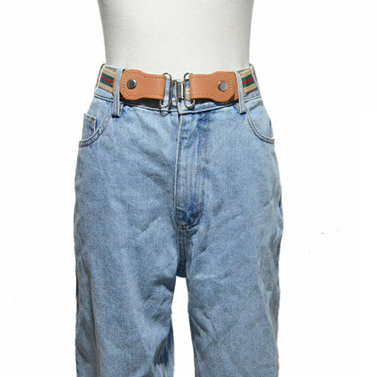 Elastic elastic band slim waist seal with jeans