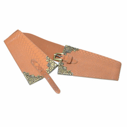 Retro buckle super wide waist seal