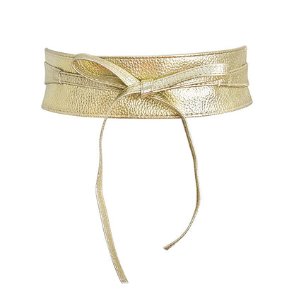 Bow strap belt skirt