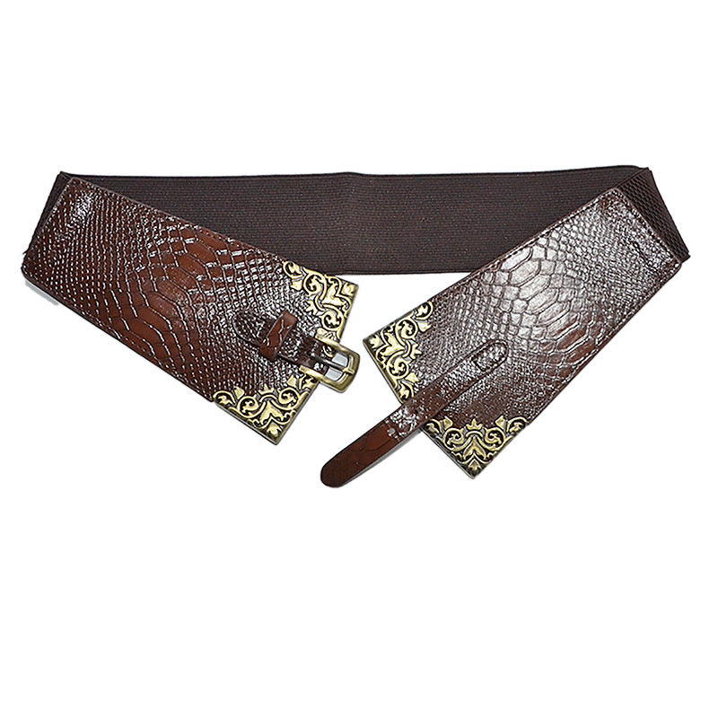 Retro buckle super wide waist seal