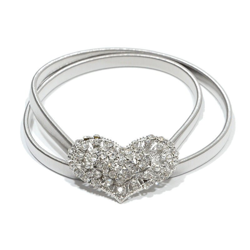 Flower bottom bow decorative waist chain