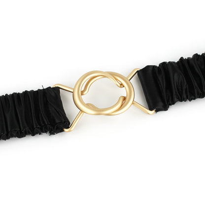 Black elastic decorative belt