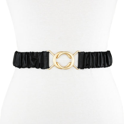 Black elastic decorative belt