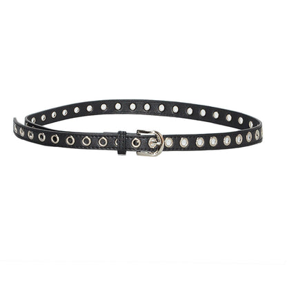 Faux leather pin buckle belt