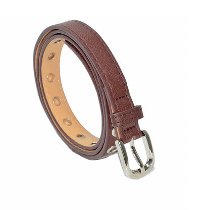 Faux leather pin buckle belt