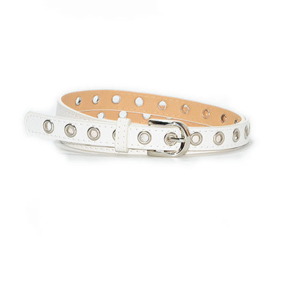 Faux leather pin buckle belt