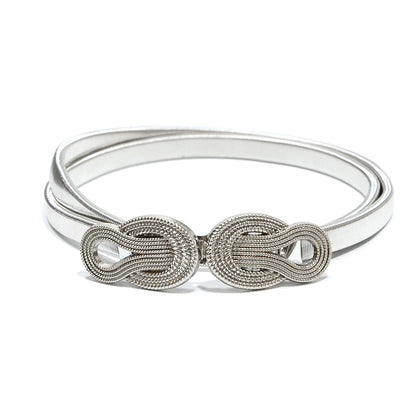 Cloud pair buckle elastic chain thin belt