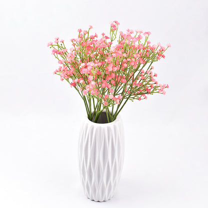 Flor artificial de plástico aliento de bebé de tres bifurcaciones 