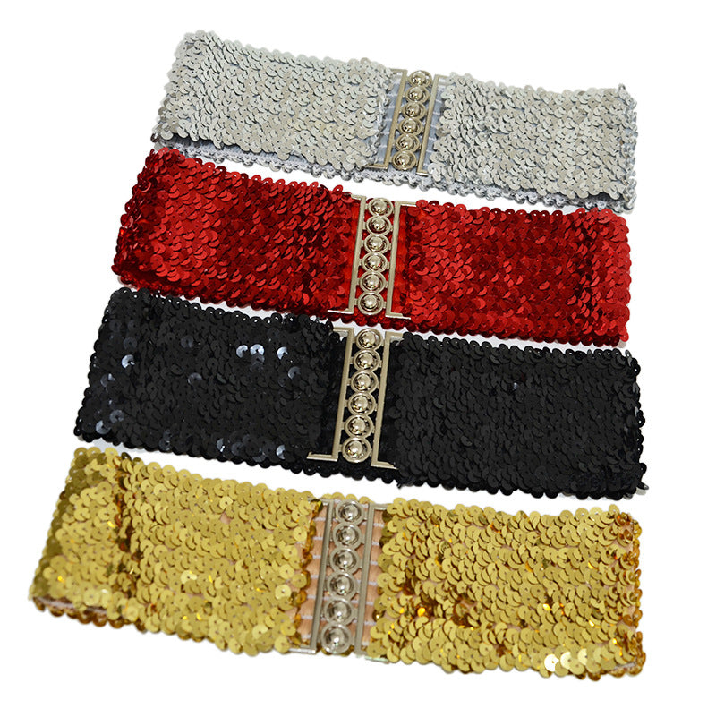 Fish scale sequin waist seal