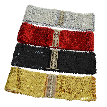 Fish scale sequin waist seal