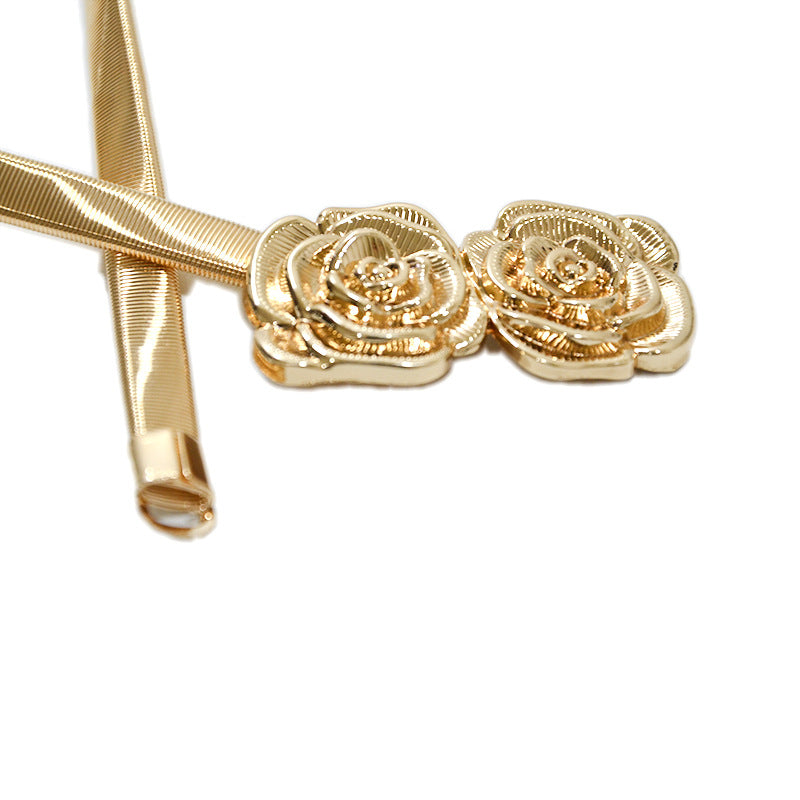 Rose Pair Spring Waist Chain