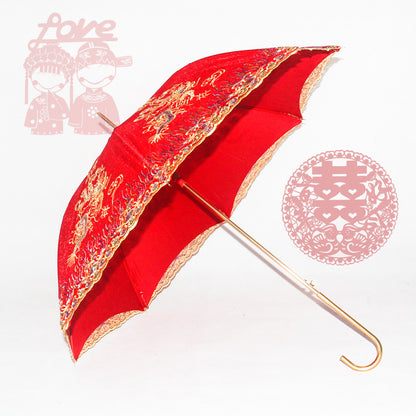 Bridal Red Umbrella Creative Double-Layer Wedding Umbrella