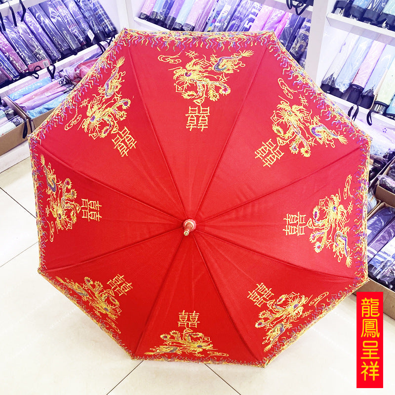 Bridal Red Umbrella Creative Double-Layer Wedding Umbrella