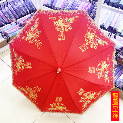 Bridal Red Umbrella Creative Double-Layer Wedding Umbrella