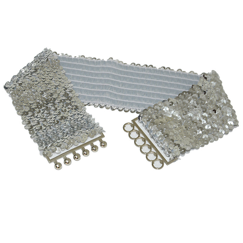 Fish scale sequin waist seal