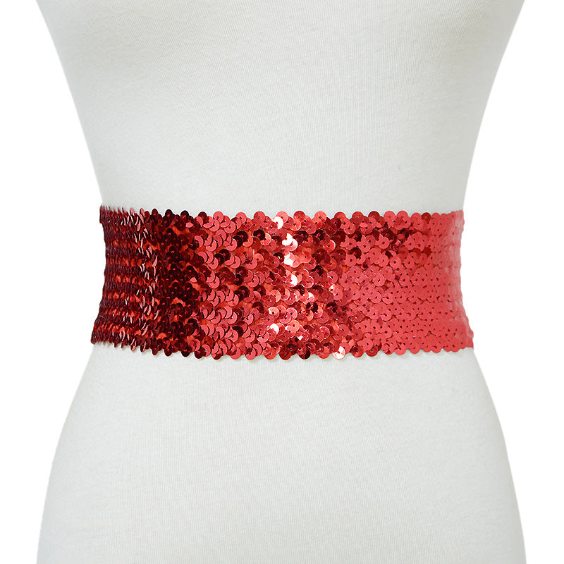 Fish scale sequin waist seal