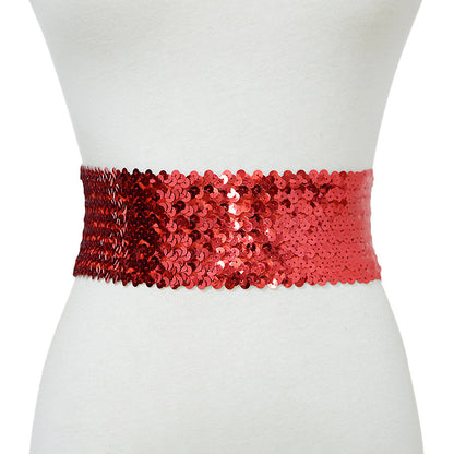 Fish scale sequin waist seal
