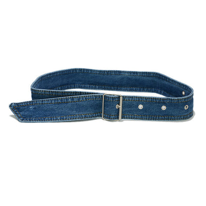 Denim pin buckle belt