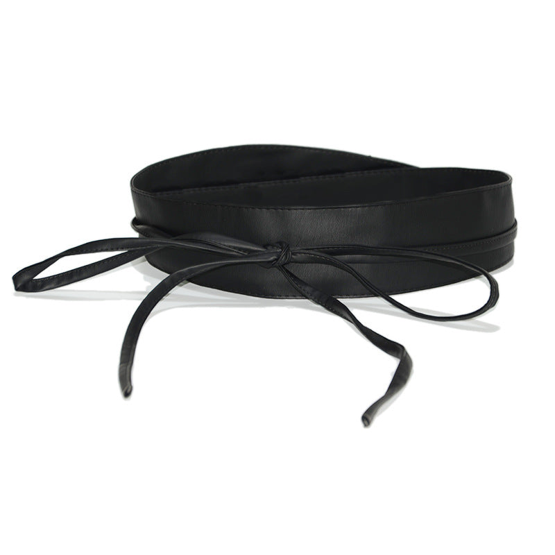 Bow strap soft-faced pu imitation leather