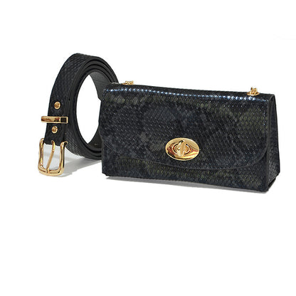 Belt Women's Casual Decoration Python Pattern Fanny Pack