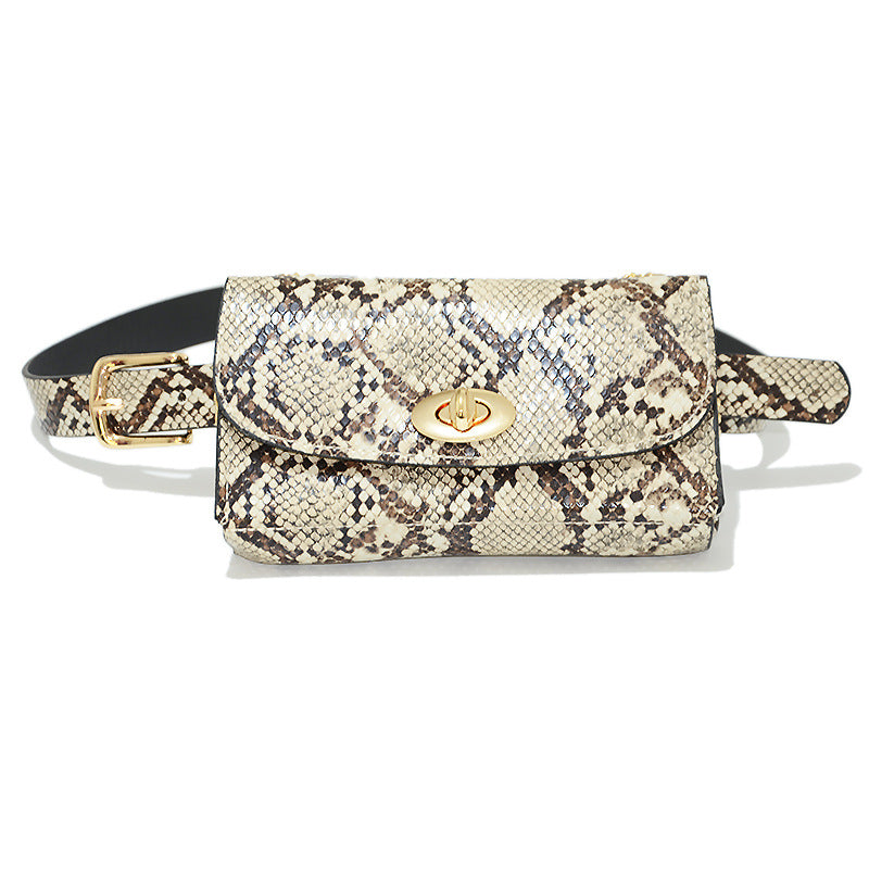 Belt Women's Casual Decoration Python Pattern Fanny Pack