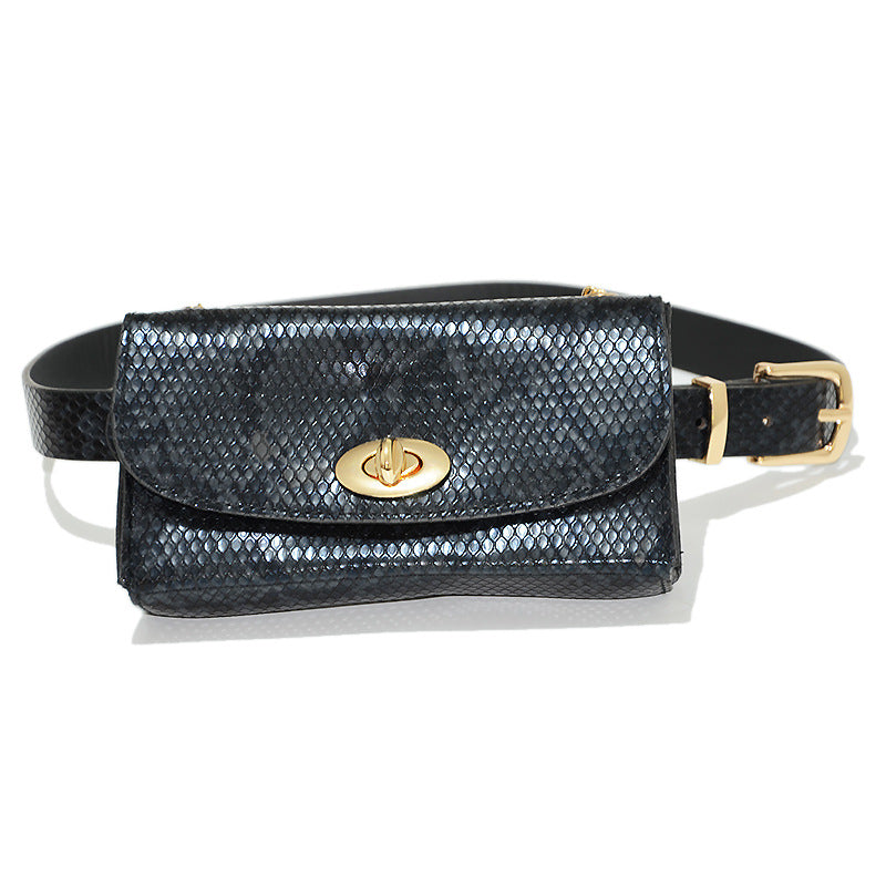 Belt Women's Casual Decoration Python Pattern Fanny Pack