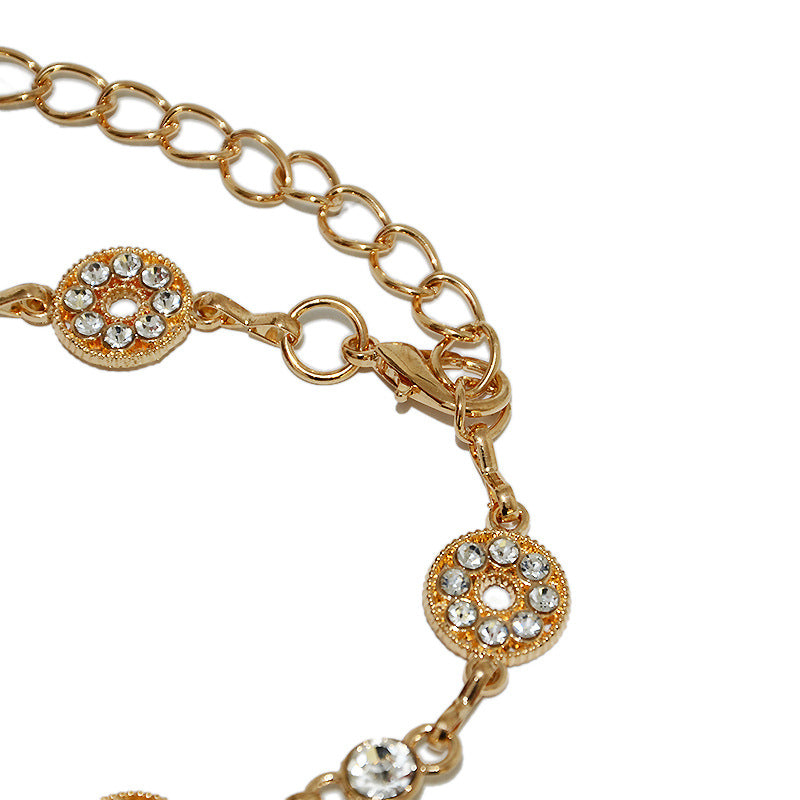 Rhinestone Inlaid Women's Metal Waist Chain