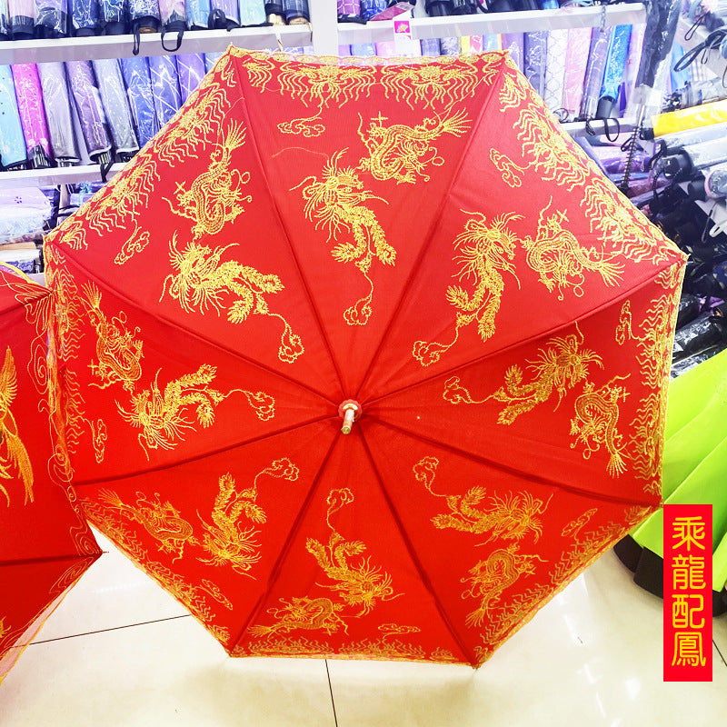 Bridal Red Umbrella Creative Double-Layer Wedding Umbrella