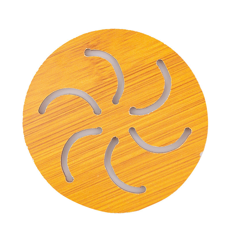 Cut-Out Wooden Coaster, Kitchen Thickened Heat-Resistant Pad