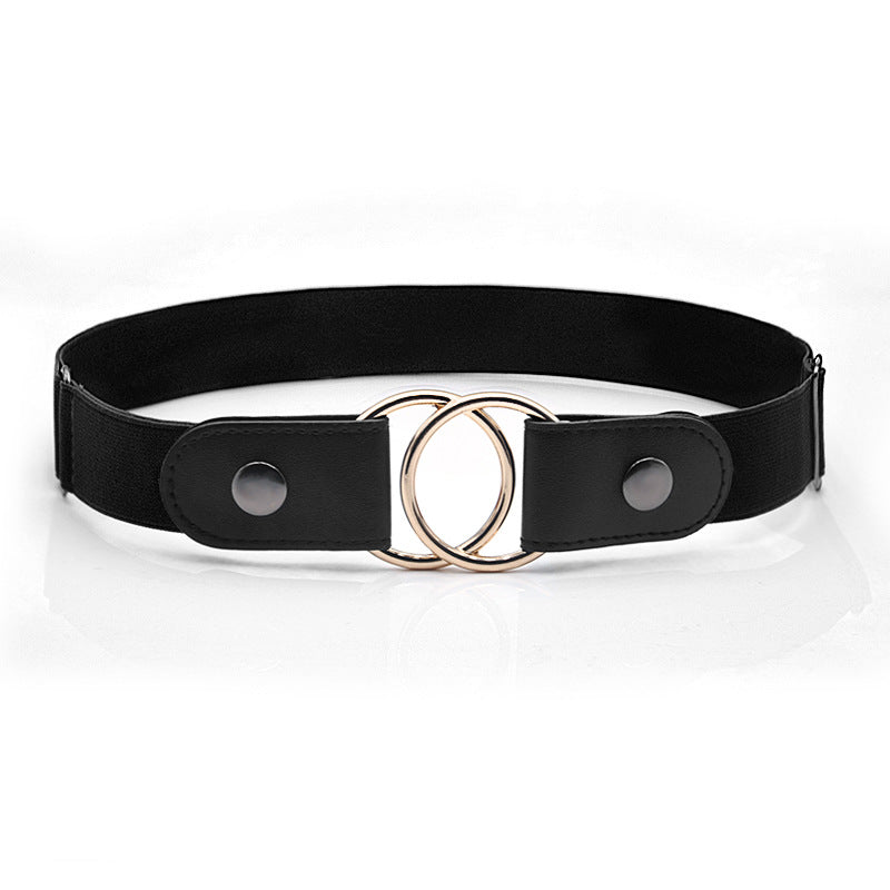 Elastic round buckle belt