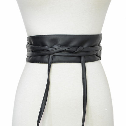 Bow strap soft-faced pu imitation leather