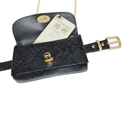 Belt Women's Casual Decoration Python Pattern Fanny Pack