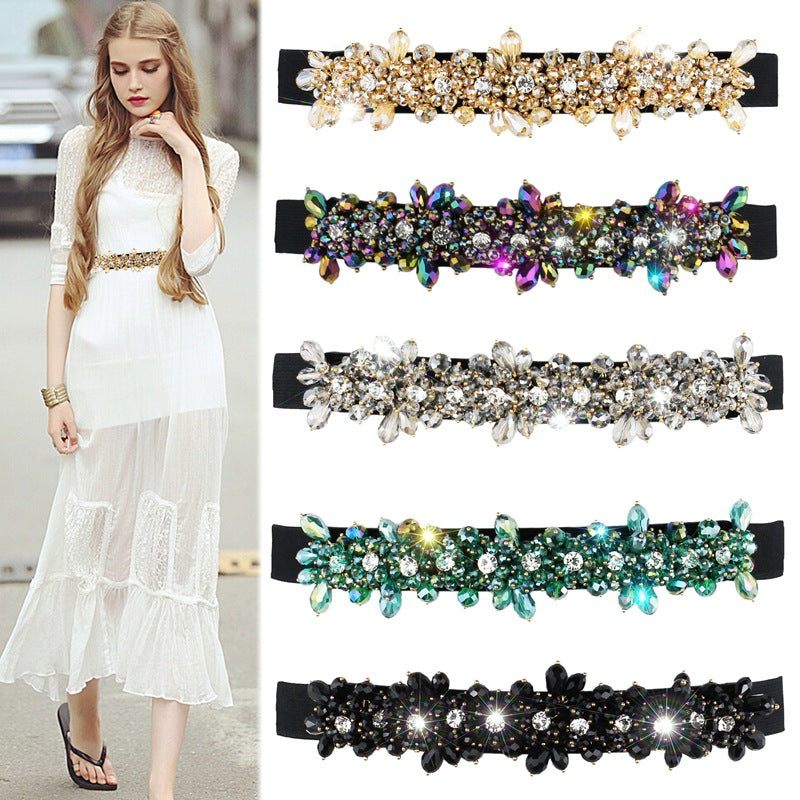 Crystal Diamond Belt Women