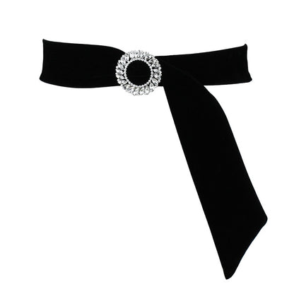 Rhinestone buckle belt woman