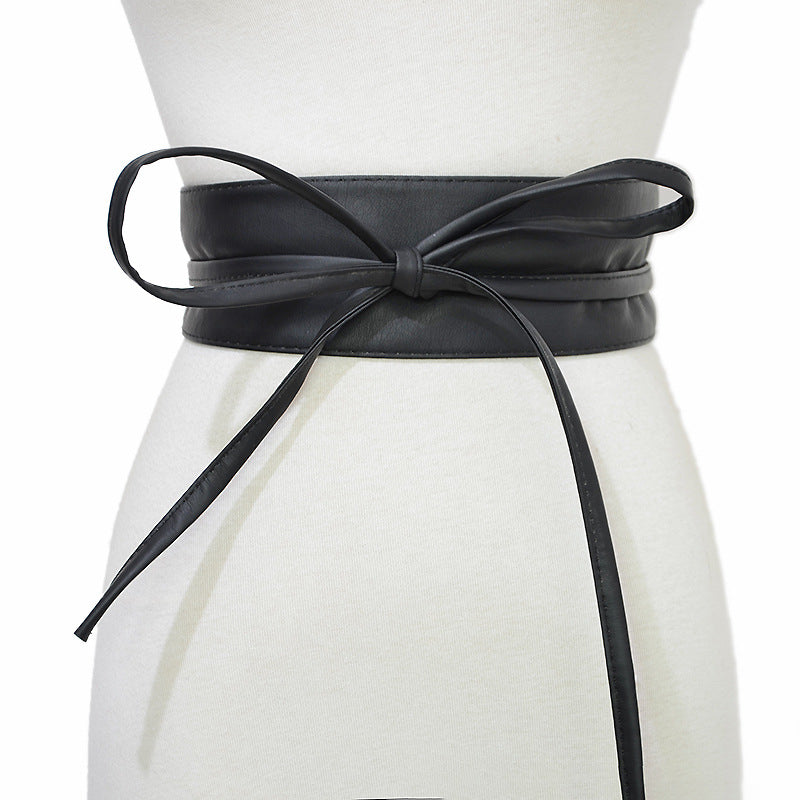 Bow strap soft-faced pu imitation leather