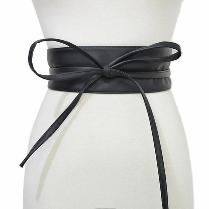 Bow strap soft-faced pu imitation leather