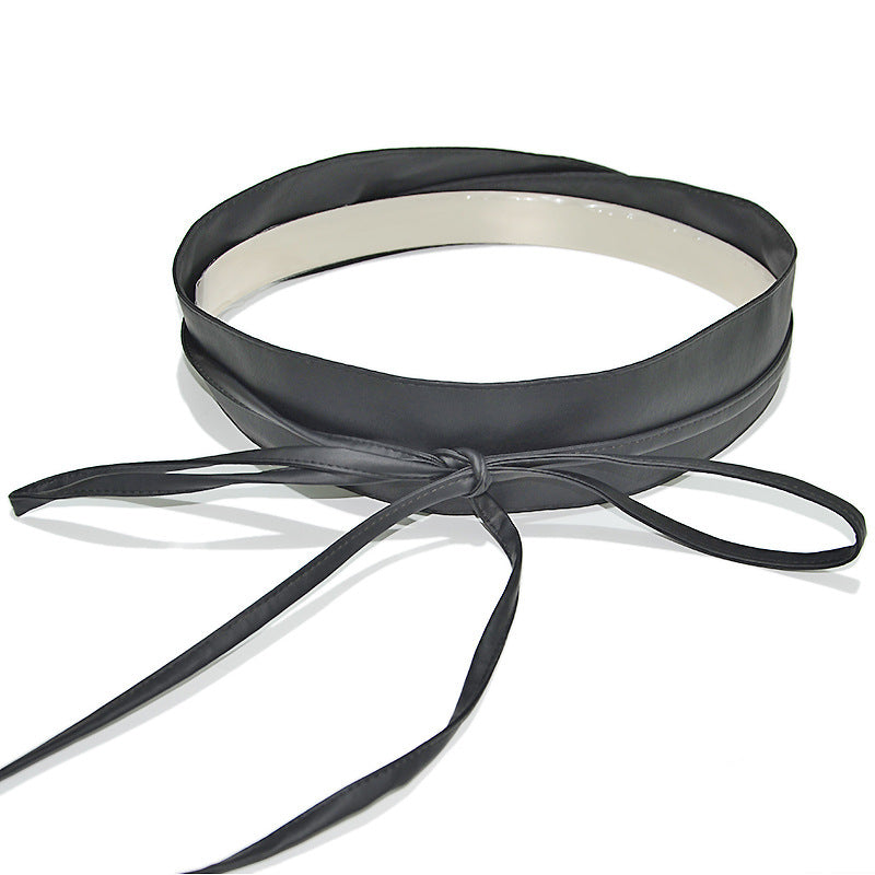 Bow strap soft-faced pu imitation leather