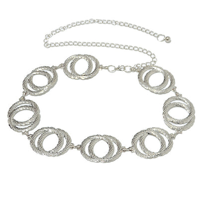 Double ring iron sheet chain waist chain