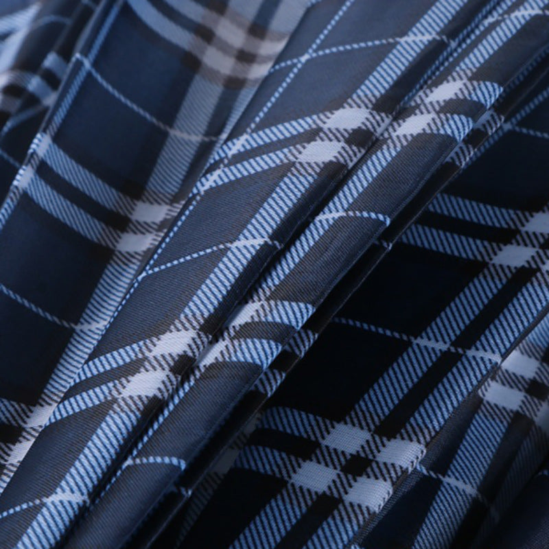 16-Rib Plaid Golf Straight Umbrella