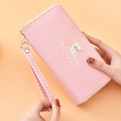 Double zipper large capacity mobile phone bag