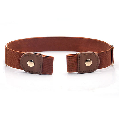 Spot leather elastic belt black