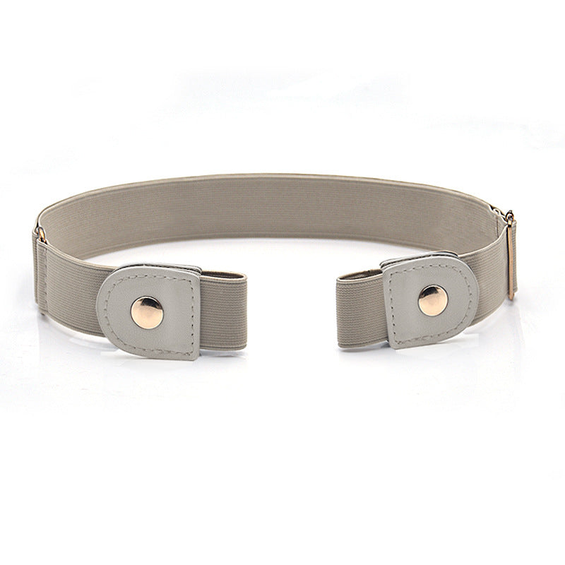 Spot leather elastic belt black