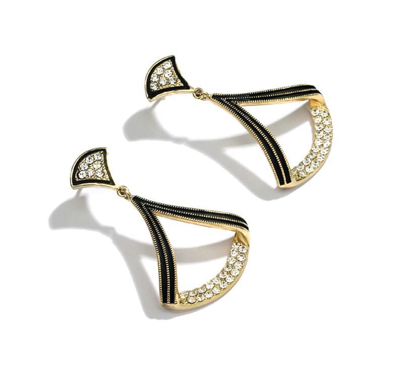 925 Silver Needle Fan Pendant Earrings