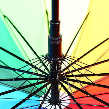 Straight Rod Rainbow Umbrella Couple Gift Advertising Umbrella