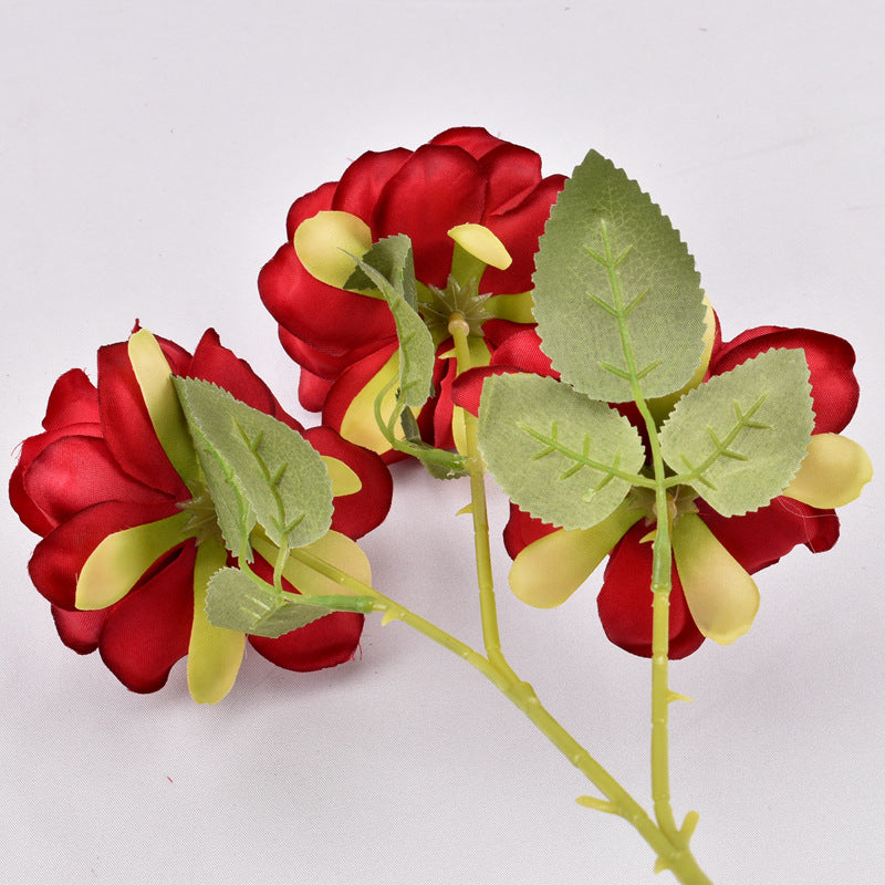 Artificial flower 3 heads gardenia