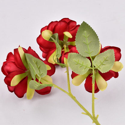 Artificial flower 3 heads gardenia